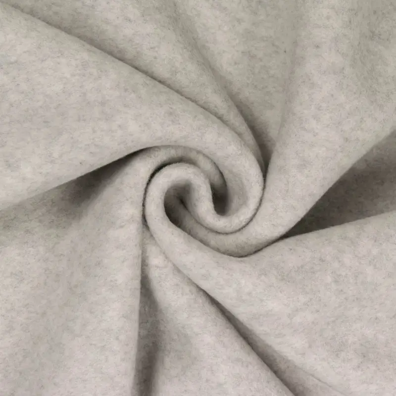 Baumwollfleece Bio uni hellgrau Preiswert