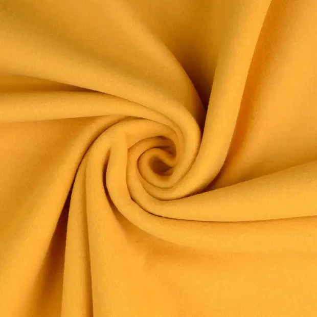 Baumwollfleece Bio uni senfgelb Sofort Bestellen