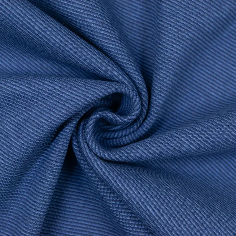 Bündchen gestreift 1 mm marine / dunkel jeansblau Ausverkauf