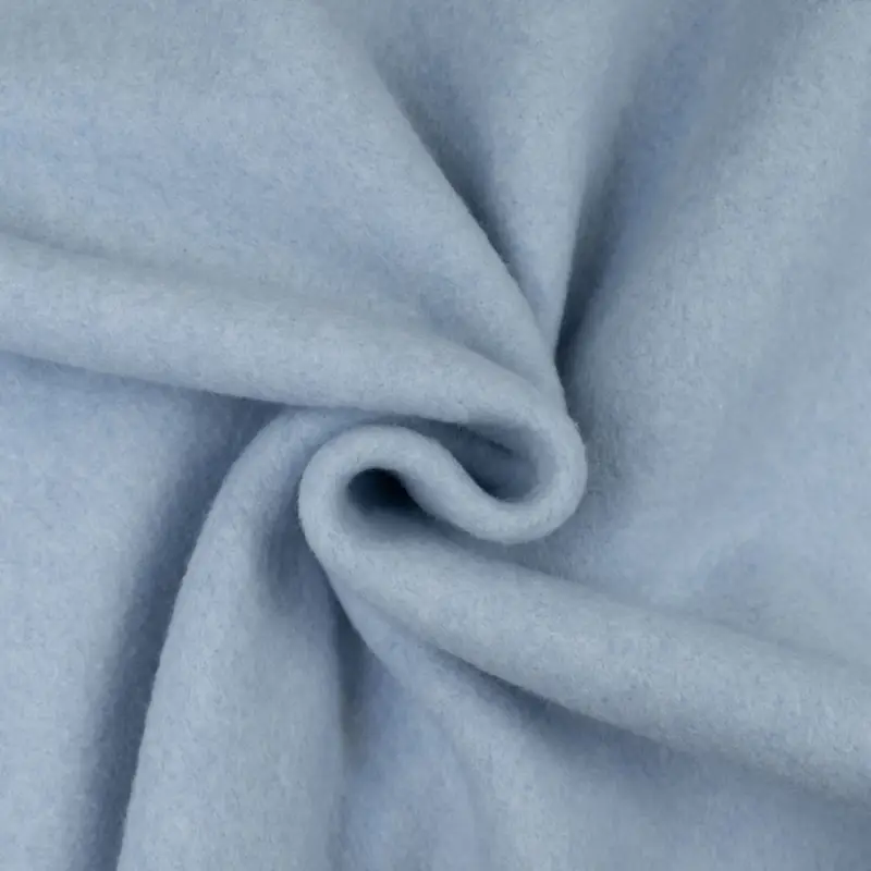 Baumwollfleece Bio uni hellblaugrau Expressversand
