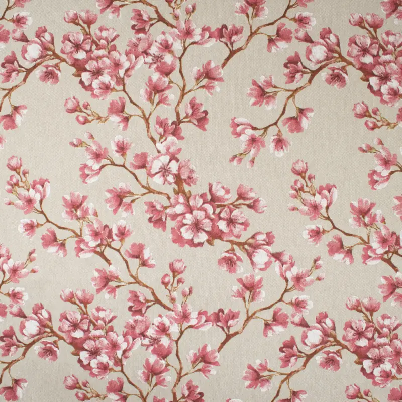 Dekostoff Halbpanama Kirschblüten beige Sofort Bestellen