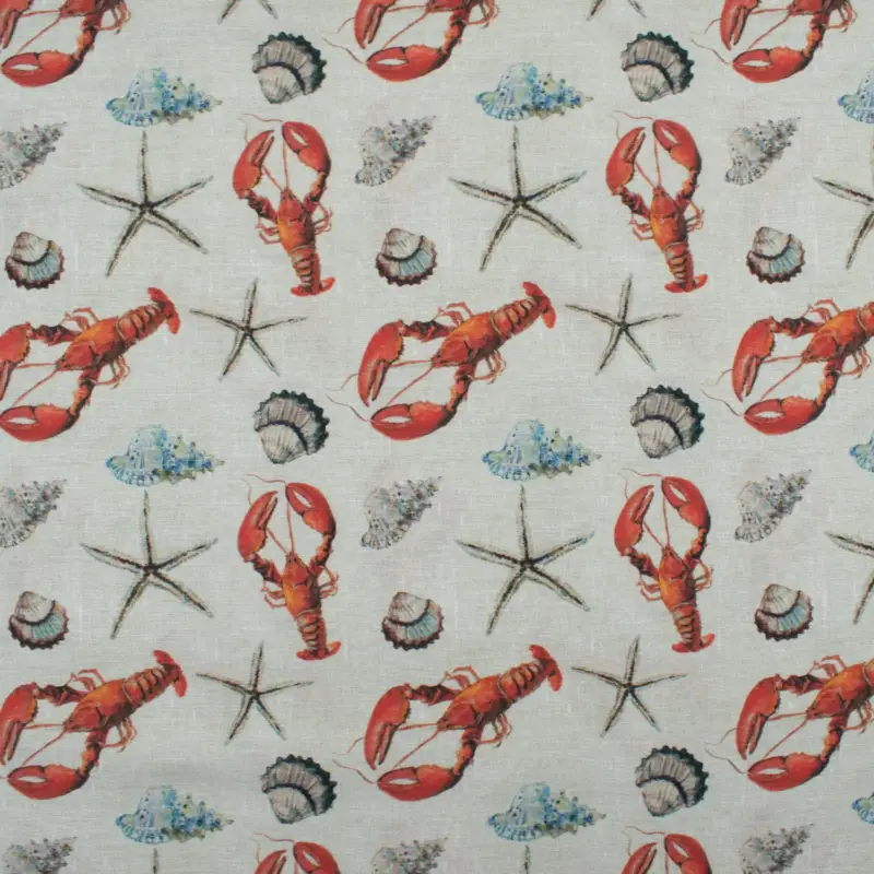 Ausverkauf Dekostoff Loneta Hummer & Meer beige