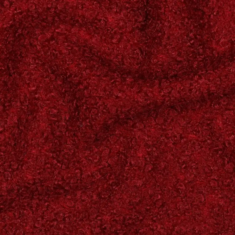 Boucle uni dunkelrot Günstig