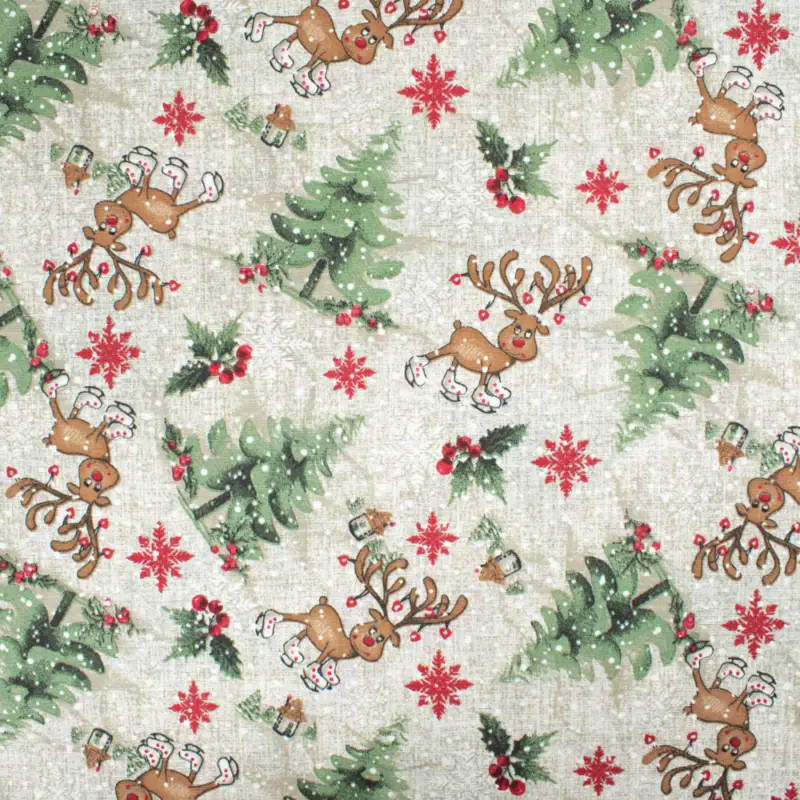 Dekostoff Loneta Weihnachtsrentier beige Sofort Bestellen