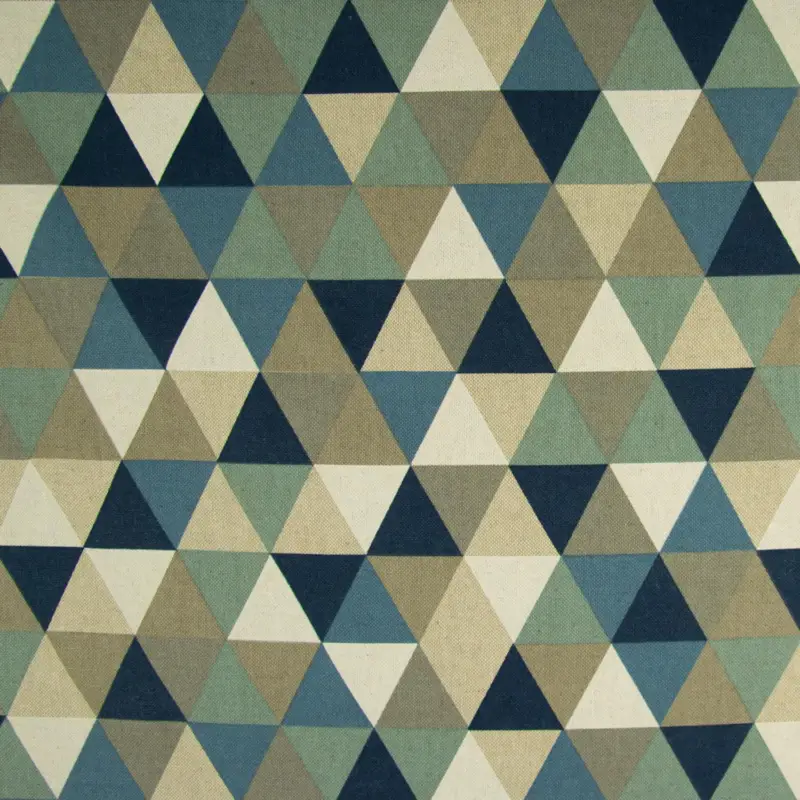 Billig Dekostoff Dreiecke blau