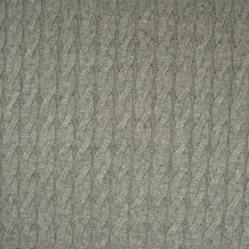 Zertifiziert Zopfstrickstoff uni oliv