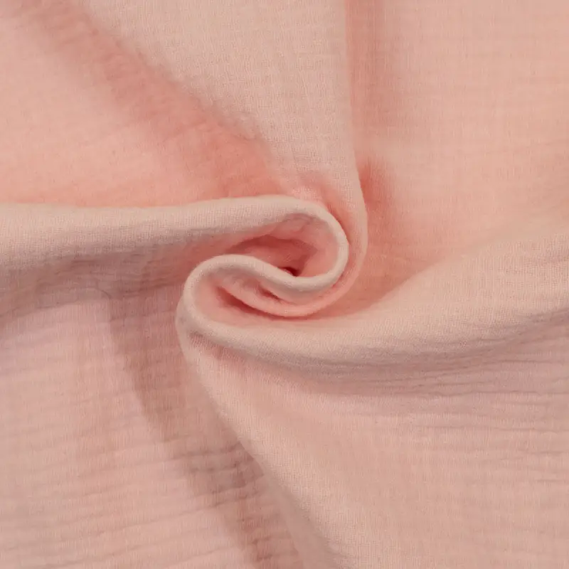 Baumwollstoff Double Gauze Musselin uni apricot Sonderaktion