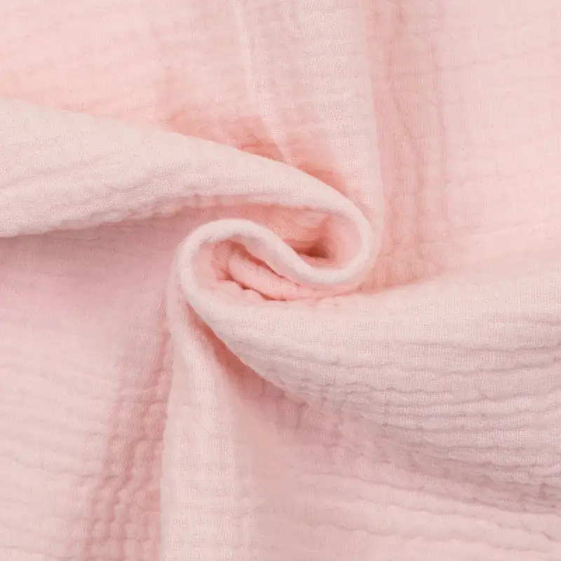 Baumwollstoff Double Gauze Musselin uni rosa Neu