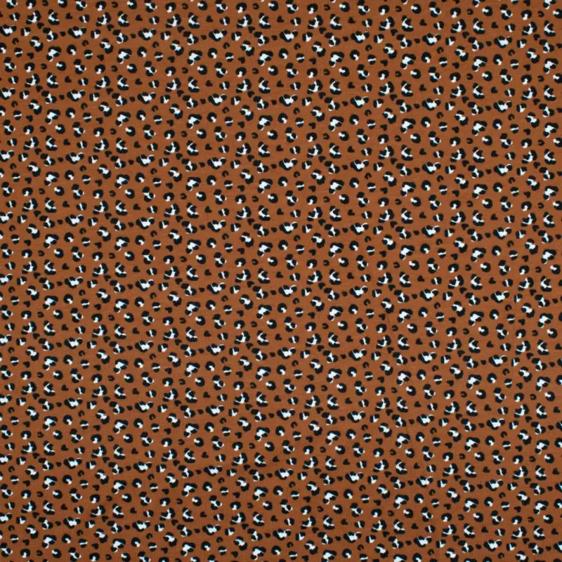 Beliebt Rest 1,20 Meter - Baumwolljersey little Panther braun