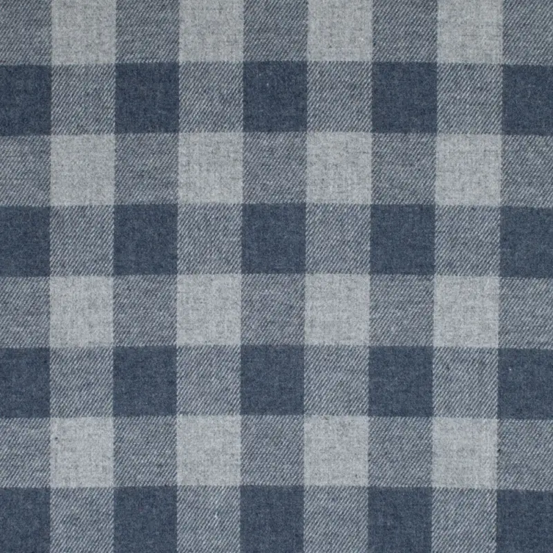 Angebot Baumwollflanell Karomuster blau