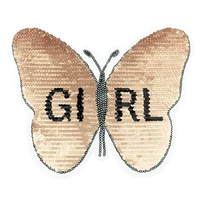 Günstig Wendepailletten Applikation Schmetterling Girl