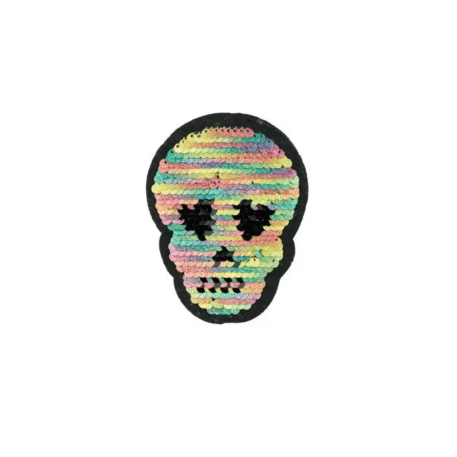 Jetzt Bestellen Wendepailletten Applikation Totenkopf bunt