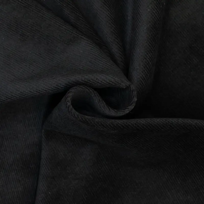 Bestpreis Rest 0,90 Meter - Stretch Feincord uni schwarz