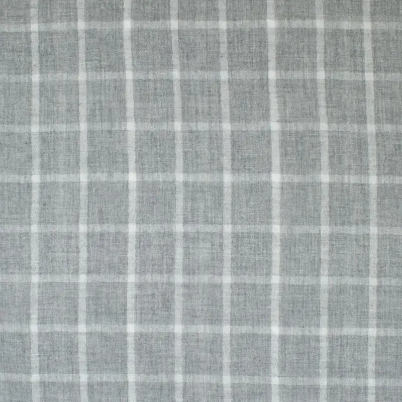 Angebot Baumwoll Double Gauze Musselin doppelseitig kariert grau