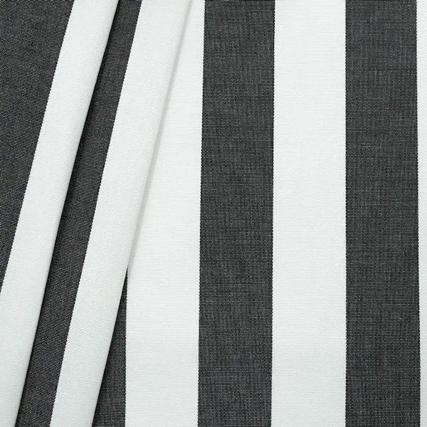 Markisen Outdoorstoff "Streifen" Breite 160cm Farbe Schwarz-Weiss Solange Der Vorrat Reicht