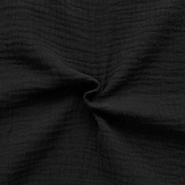 Garantierte Lieferung 100% Baumwolle Musselin Double Gauze Farbe Schwarz