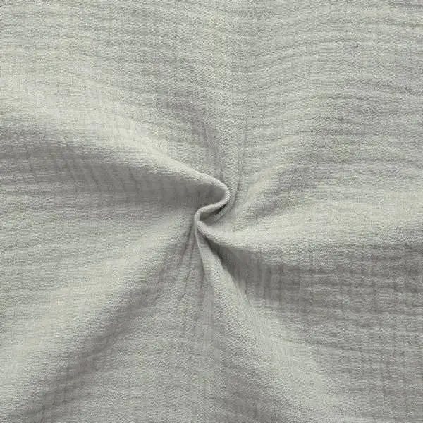 100% Baumwolle Musselin Double Gauze Farbe Grau-Beige Neue Ware