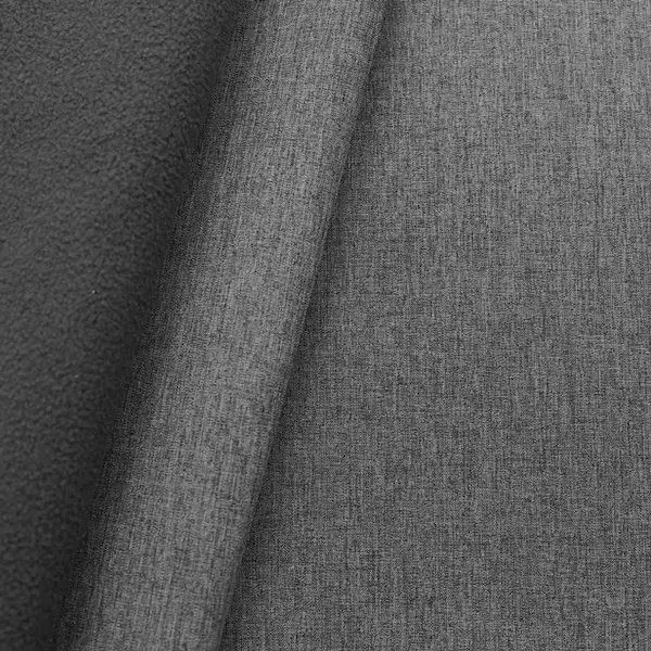 Softshell Fleece Stoff "Melange" Farbe Dunkel-Grau Neu