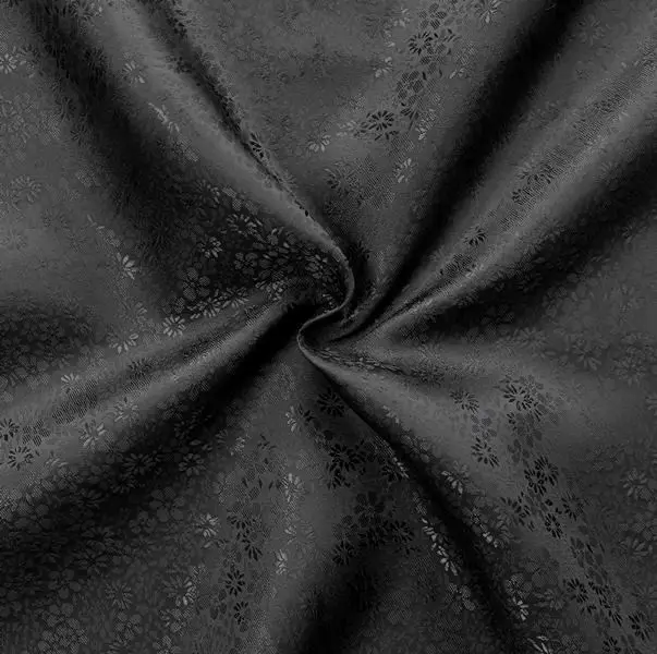 Sonderangebot Futterstoff Jacquard "Millefleurs 8" Farbe Schwarz
