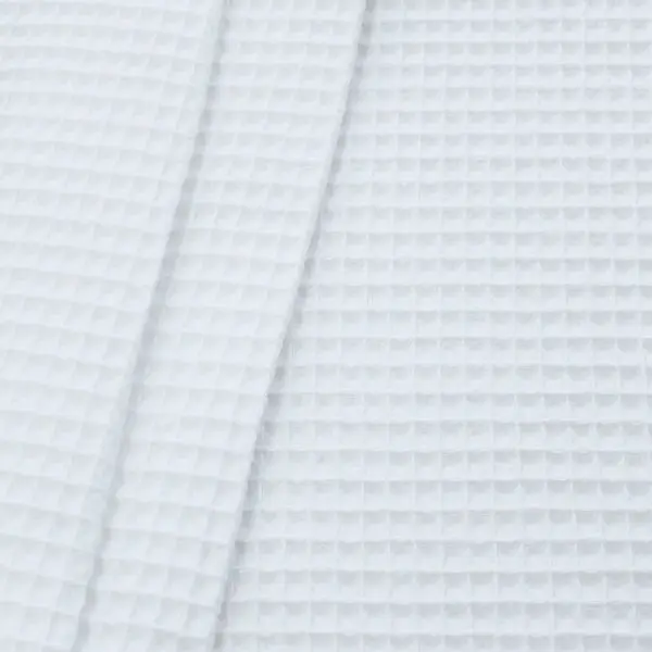 100% Baumwolle Waffel Piqué Farbe Weiss Billig