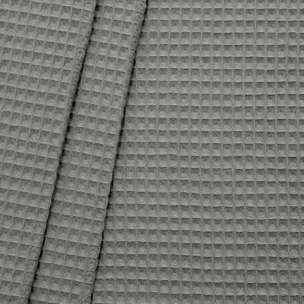 Online Kaufen 100% Baumwolle Waffel Piqué Farbe Grau