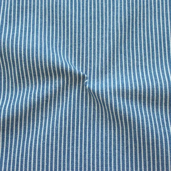 Stretch Denim Jeans Stoff "Streifen" Farbe Jeans-Blau Beliebt