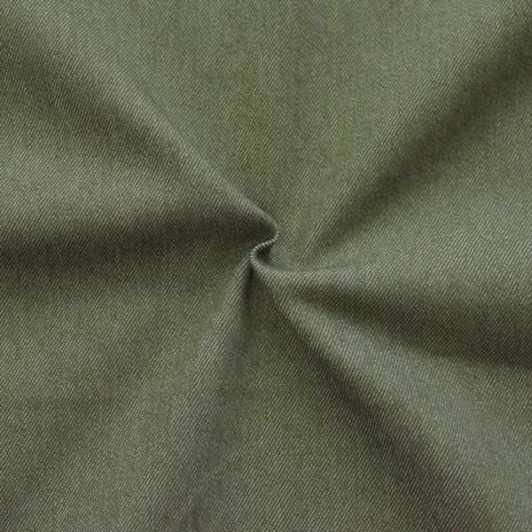 Stretch Denim Jeans Stoff "Color 2" Farbe Khaki-Grün Preiswert