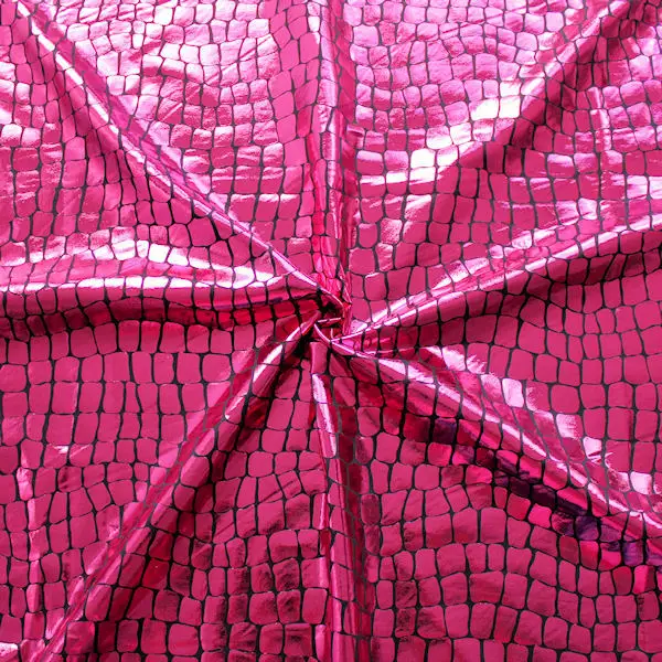 Top-Angebot Stretch Folienjersey "Reptil Optik" Farbe Pink