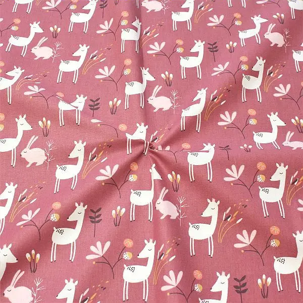 100% Baumwollstoff "Flora und Fauna" Farbe Beere Jetzt Kaufen