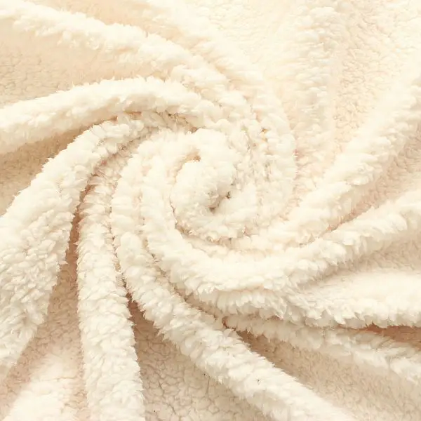 Teddy Plüschstoff "Super Soft" Farbe Ecru Direktkauf