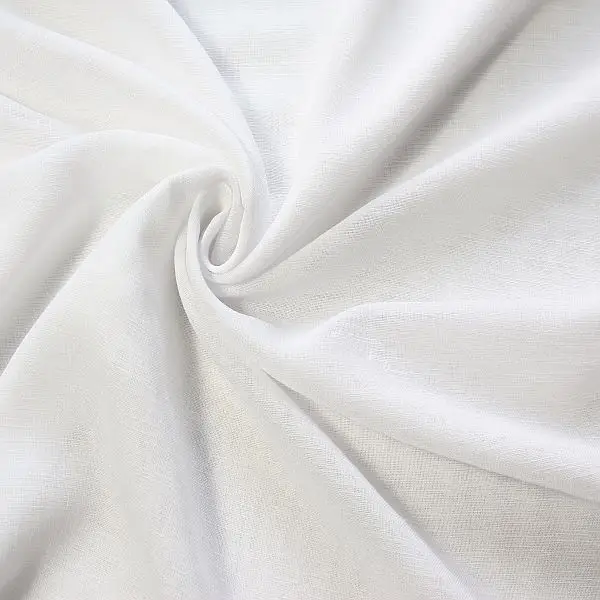 Gardinenstoff Voile "Leinen-Optik" mit Bleiband 295cm Farbe Weiss Markenprodukt