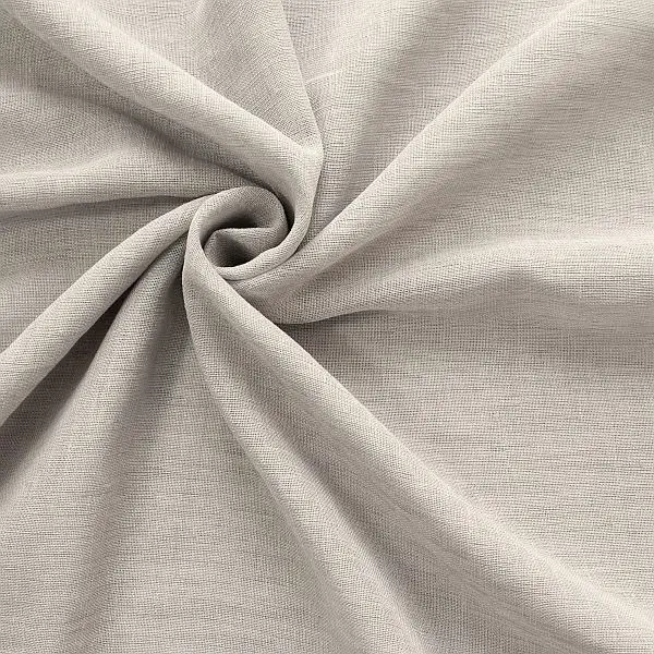 Gardinenstoff Voile "Leinen-Optik" mit Bleiband 295cm Farbe Hell-Grau Wochenendangebot