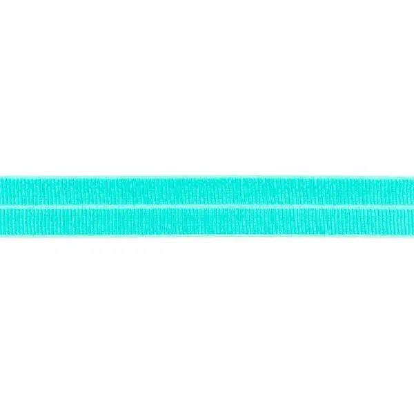 Preisreduziert Elastisches Einfassband gerippt Farbe Türkis