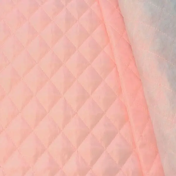 Steppstoff Futterstoff wattiert "Rauten Klassik" Farbe Rosa Versand Am Gleichen Tag