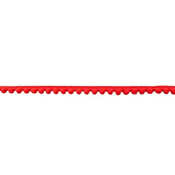 Preiswert Bommelborte "Pompom-mini" 12mm Farbe Rot