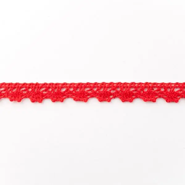 Nur Für Kurze Zeit Baumwollspitze Breite 12mm Farbe Rot