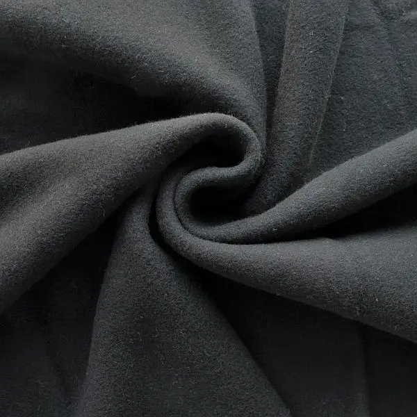 100% Baumwolle Fleece "Season Classic 2" Farbe Schwarz Echt