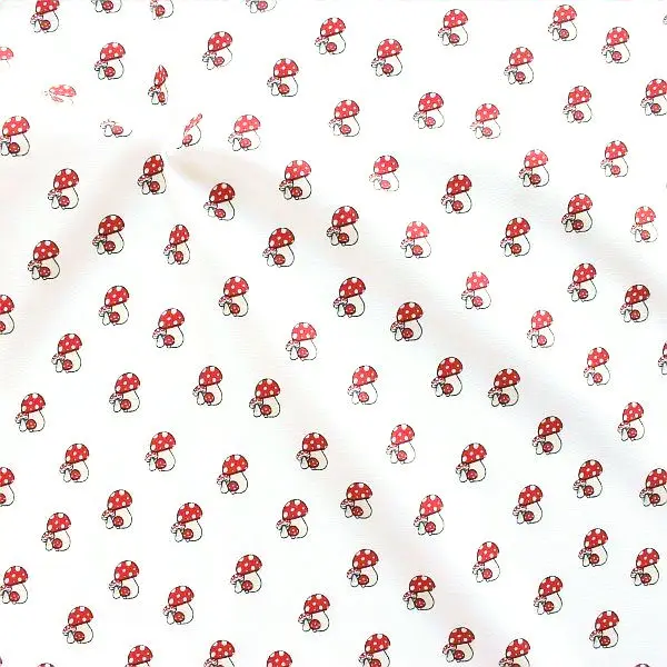 100% Baumwolle Popeline "Fliegenpilze 3" Farbe Weiss Kracherpreis