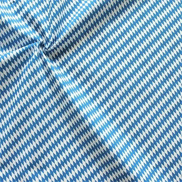 100% Baumwolle Popeline "Bayern Raute mini" Farbe Blau-Weiss Preiswert