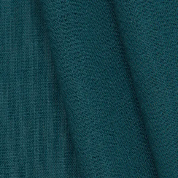 100% Leinen Stoff Artikel Girona Farbe Petrol 2 Sale