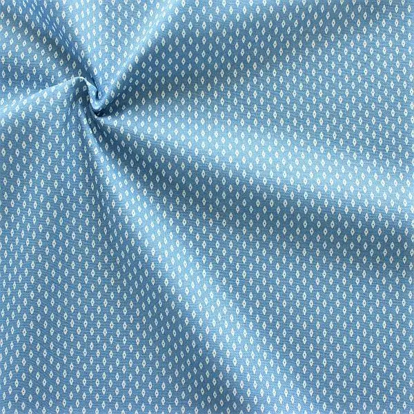 Sale 100% Baumwolle Popeline "Rauten Mini" Farbe Hell-Blau