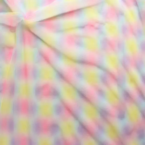 Saisonangebot Soft Tüll Stoff "Regenbogen Dots" Farbe Multicolor