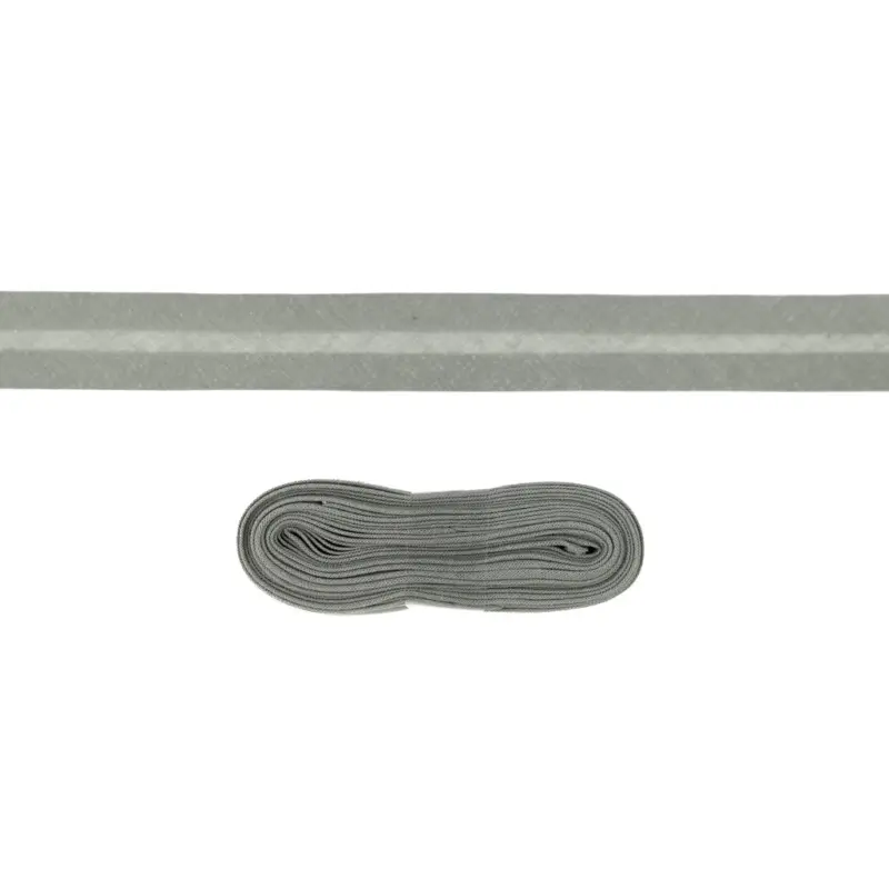 Sale 3m Baumwoll Schrägband 20mm Farbe Hell-Grau