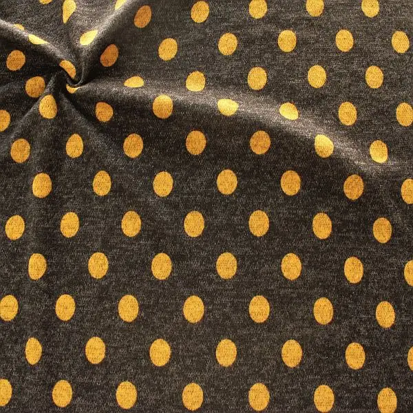 Top-Angebot Jacquard Strick Jersey "Dots" Farbe Anthrazit-Ocker