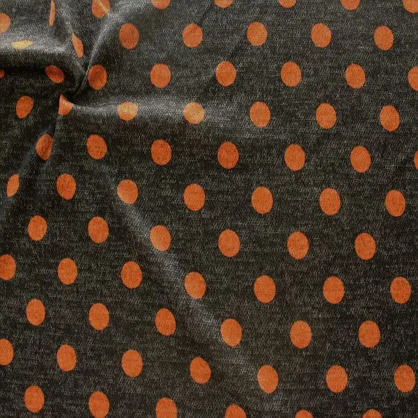 Schneller Versand Jacquard Strick Jersey "Dots" Farbe Anthrazit-Rost