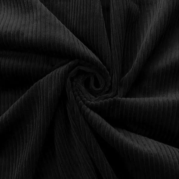 100% Baumwolle Breitcord "Season Classic 3" Farbe Schwarz Kracherpreis