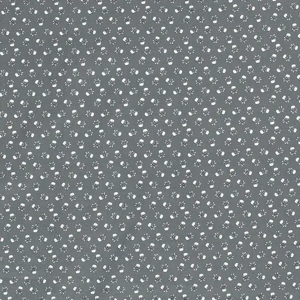 Top-Seller 100% Baumwolle Popeline "Totenköpfe klein" Farbe Mittel-Grau