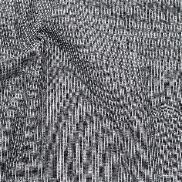 Sichere Zahlung Leinen-Baumwolle "Nadelstreifen" Farbe Schwarz