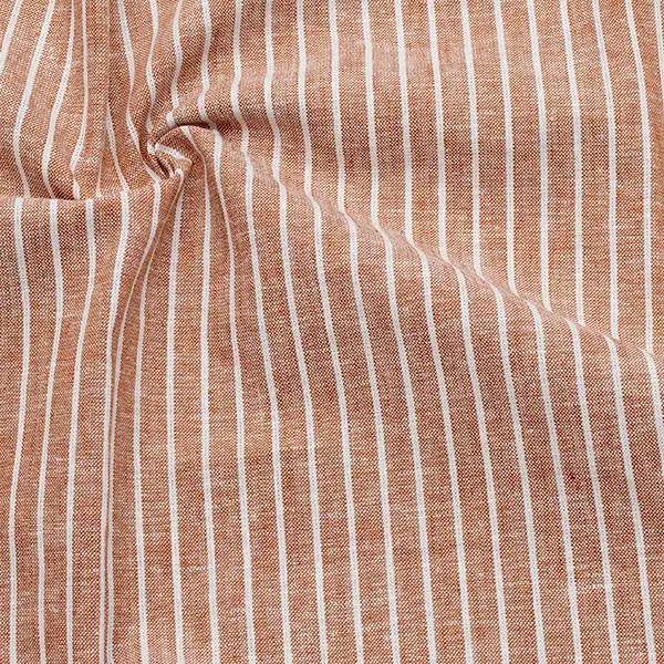 Preis Gesenkt Leinen-Baumwolle "Streifen Classic 3" Farbe Terrakotta