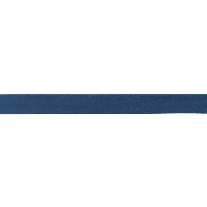 Preis Gesenkt Baumwolljersey Schrägband Breite 20mm Farbe Jeans-Blau